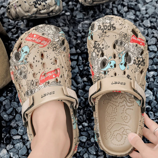 Men's Printed Platform Sandals - Tigbul's Variety Fashion Shop