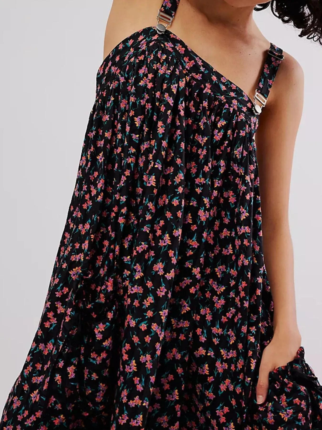Floral Print Square Neck Summer Dress - Tigbul's Variety Fashion Shop