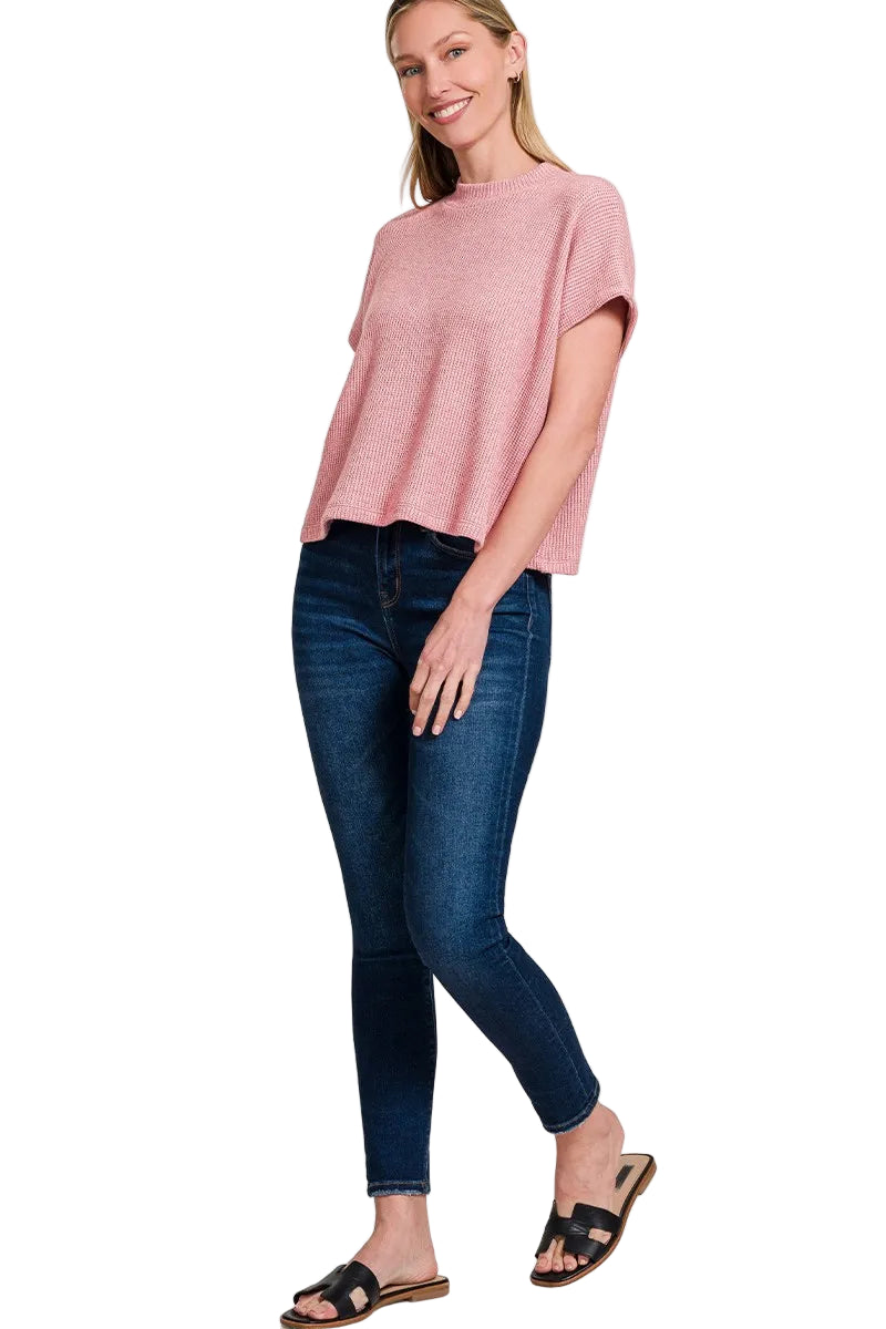 Pink Boxy Sweater Top & Long Pants Set - Tigbul's Variety Fashion Shop