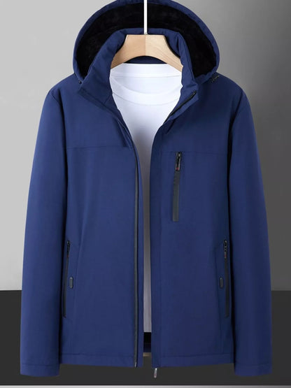 Men's Plus Size Warm Fleece Lined Hooded Winter Coat | Tigbuls