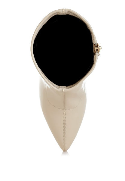 Gaias Fantasy Heel Patent Faux Leather Boots - Tigbul's Variety Fashion Shop