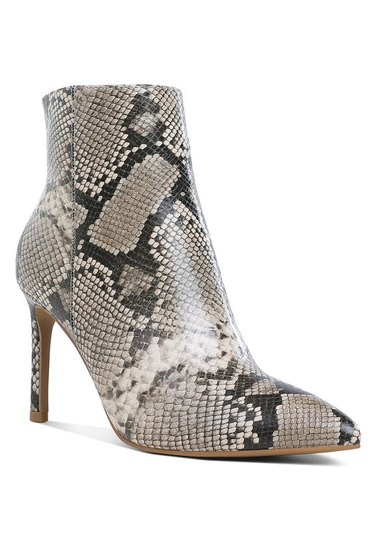 Tatria Textured Stiletto Heel Ankle Boots - Tigbul's Variety Fashion Shop