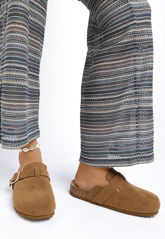 Ratiha Buckle Accent Slip-On Footbed Mules - Tigbul's Variety Fashion Shop