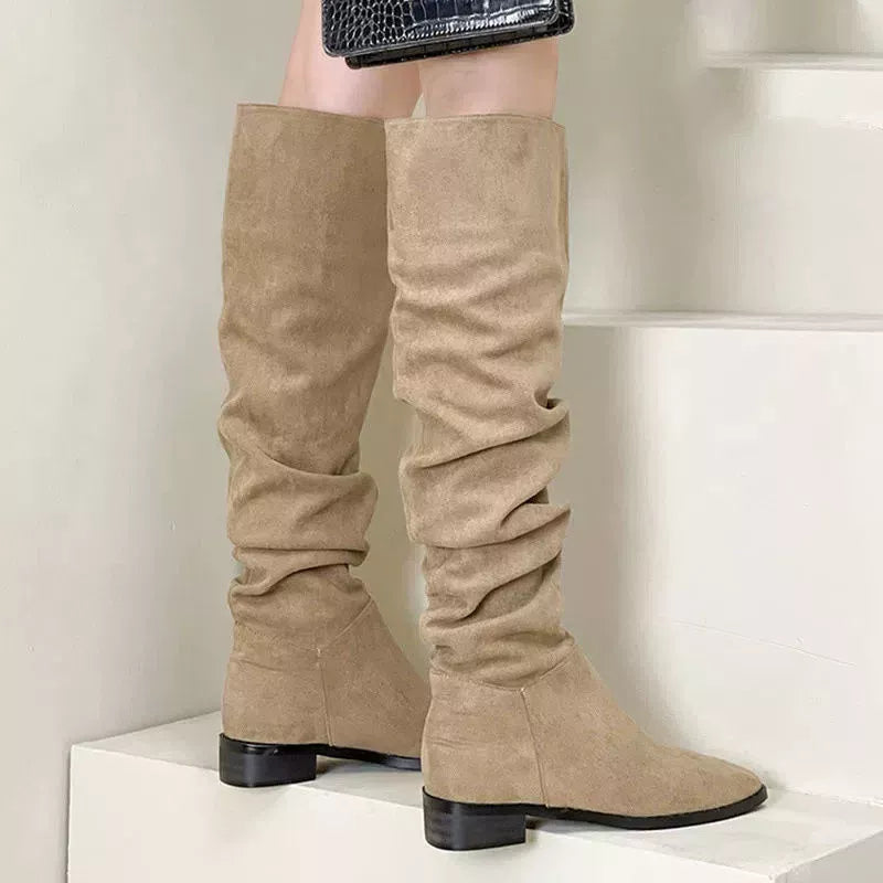 Slouchy Knee High Boots - Tigbul's Variety Fashion Shop