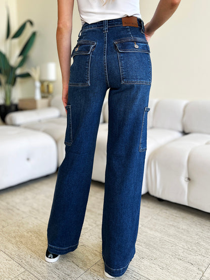 Judy Blue Full Size High Waist Straight Cargo Jeans - Tigbul's Variety Fashion Shop