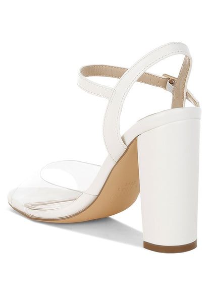 Perta Clear Strap Block Heel Sandals - Tigbul's Variety Fashion Shop