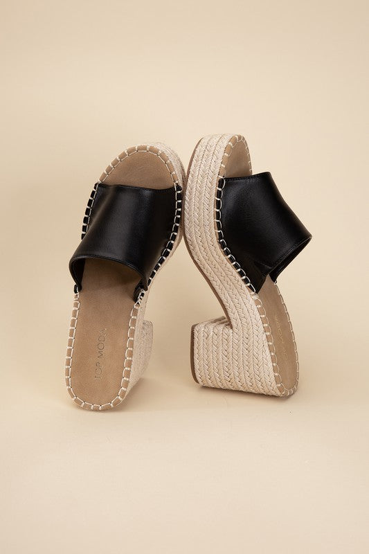 LOCK-1 Espadrille Mule Heels - Tigbuls Variety Fashion