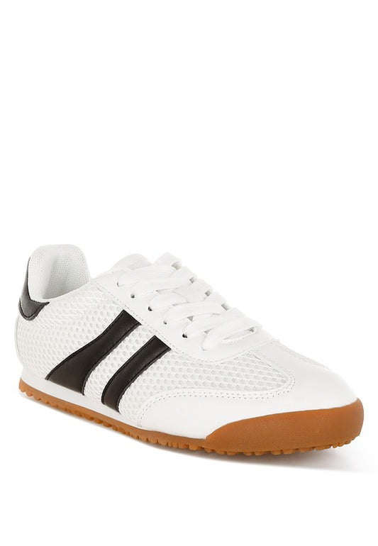 Blaster Casual Striped Lace-Up Sneakers - Tigbul's Variety Fashion Shop