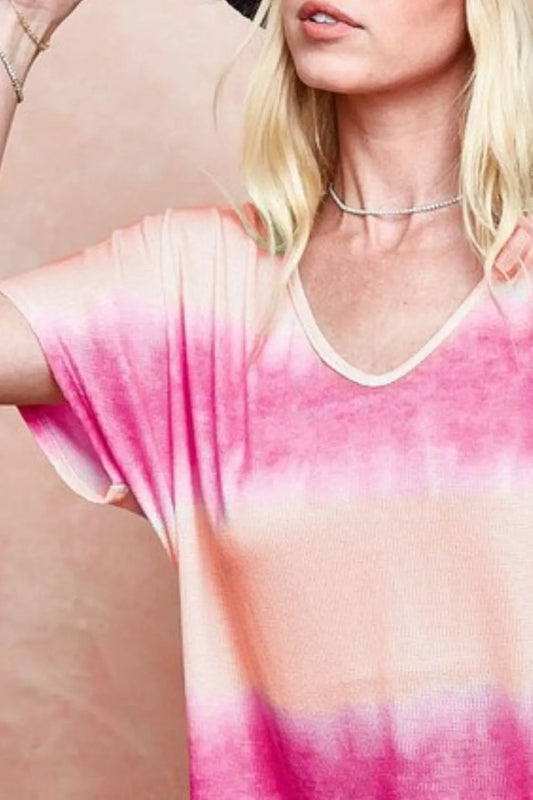 Tiedye Printed Hacci Knit Top - Tigbul's Variety Fashion Shop