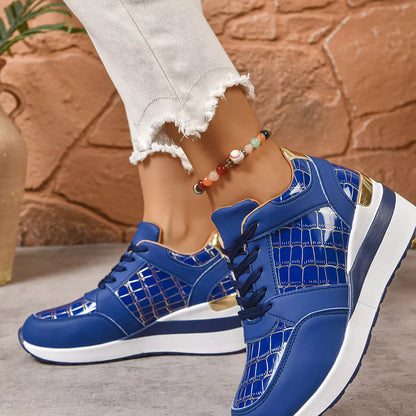 Lace Up Round Toe  Sneakers - Tigbul's Variety Fashion Shop