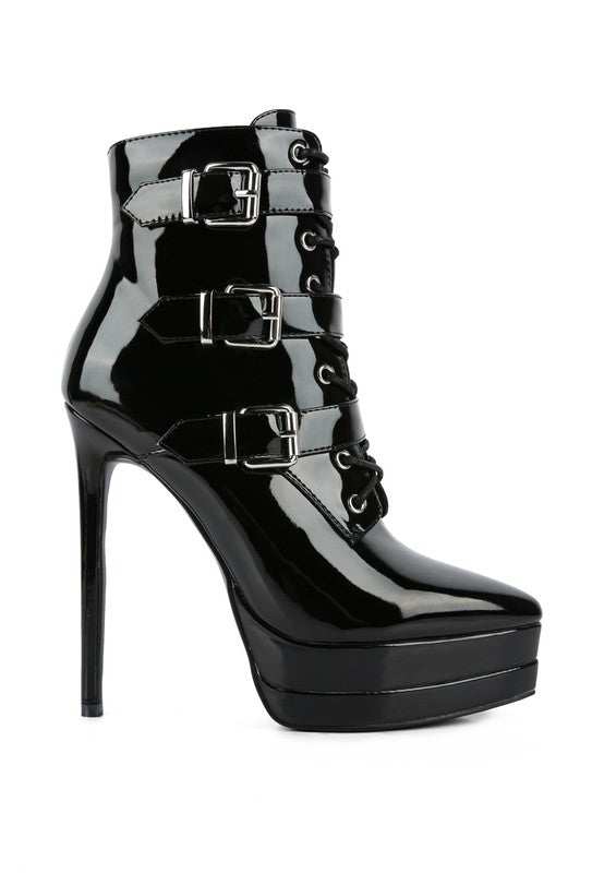 High Heeled Patent PU Stiletto Boot - Tigbuls Variety Fashion