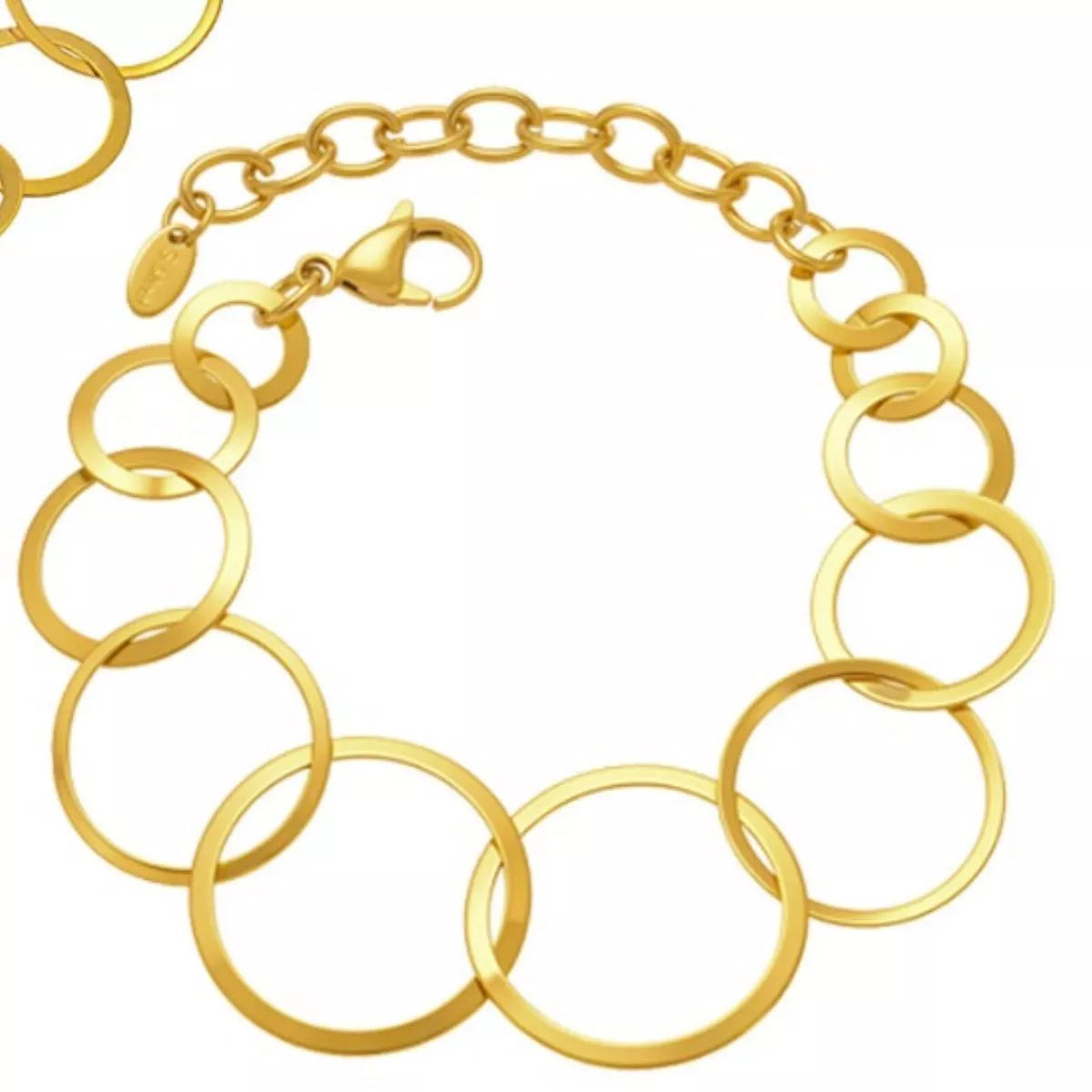 18K Gold-Plated Titanium Steel Round Bracelet - Tigbul's Variety Fashion Shop
