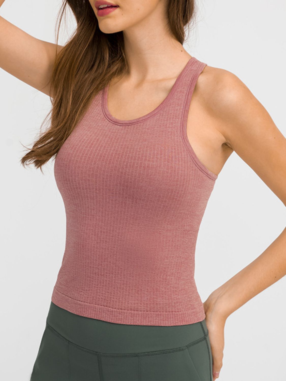 Round Neck Racerback Active Tank - Tigbul's Variety Fashion Shop