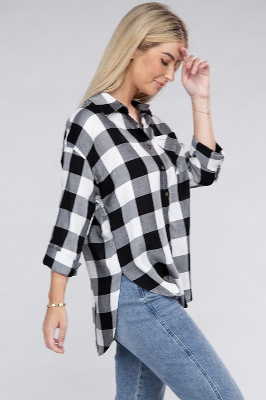 Classic Plaid Flannel Shirt - Tigbul's Variety Fashion Shop