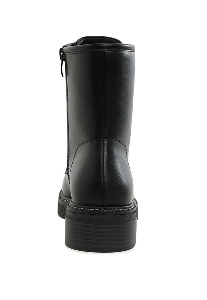 Clover Faux Leather Lace Up Boots - Tigbul's Variety Fashion Shop
