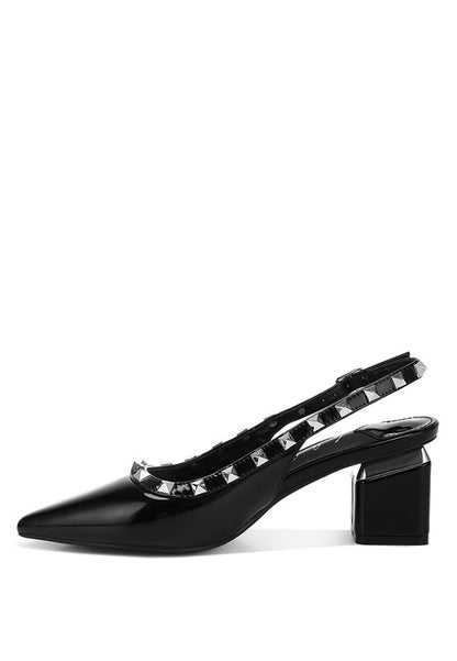 Hiral Stud Embellished Slingback Sandals - Tigbul's Variety Fashion Shop