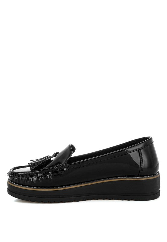 Strelka Tassel Detail Flatform Loafers - Tigbul's Variety Fashion Shop