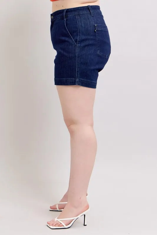 Judy Blue Plus Size High Waist Denim Shorts - Tigbul's Variety Fashion Shop
