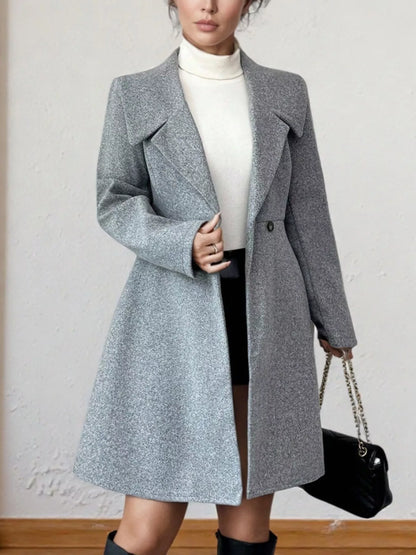 Double-Breasted Wool Blend Coat - Tigbul's Variety Fashion Shop