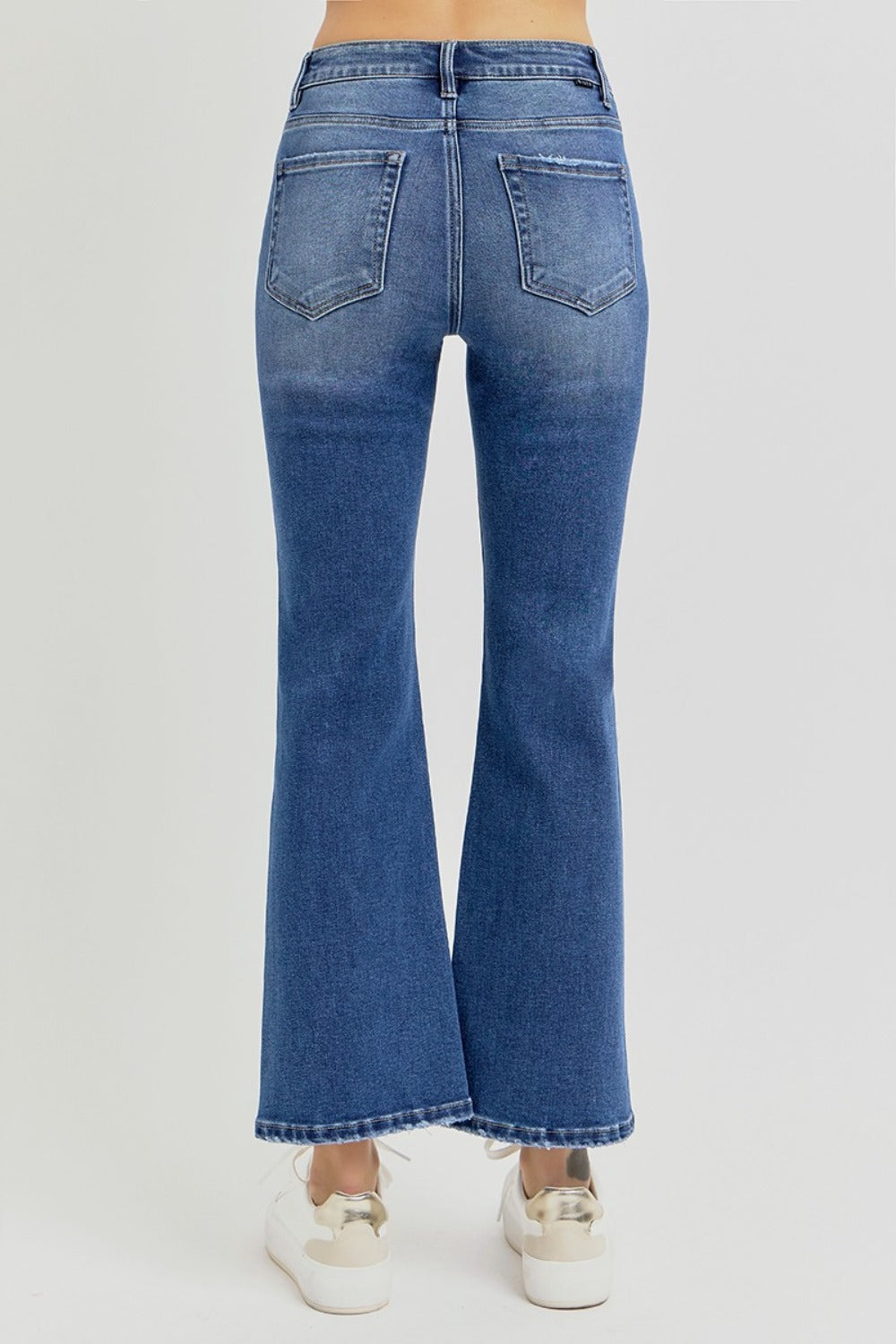 RISEN Full Size Distressed High Rise Crop Flare Jeans - Tigbul's Variety Fashion Shop