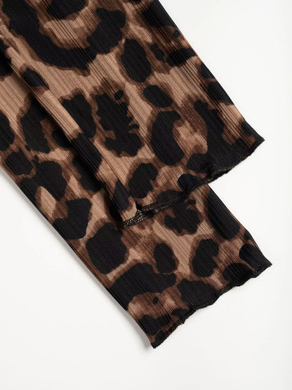 Leopard Print Button-Down Top - Tigbul's Variety Fashion Shop