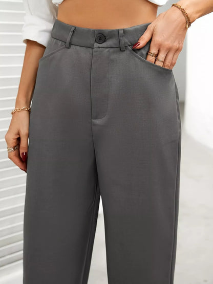 High Waist Wide Leg Pants - Tigbul's Variety Fashion Shop