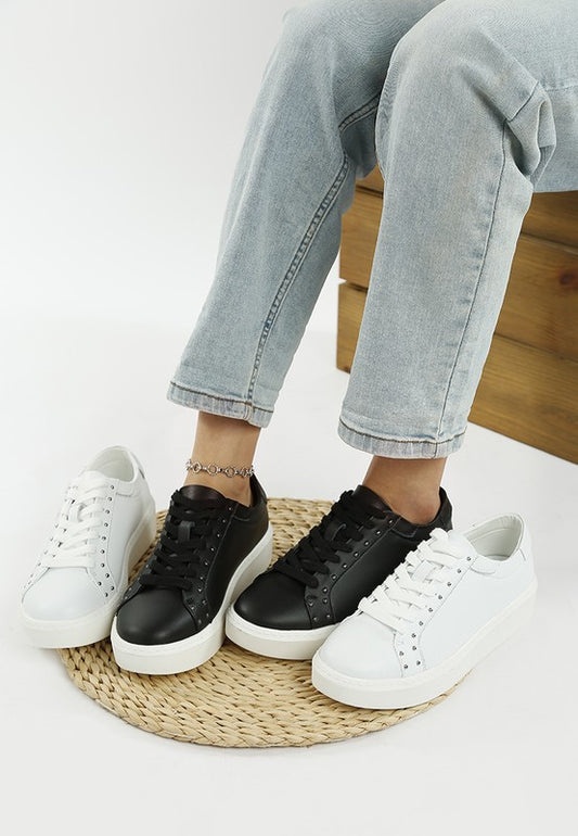 Strider Studs Embellished Chunky Sneakers - Tigbul's Variety Fashion Shop