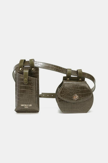 Nicole Lee USA 2 Piece Texture Belt Bag - Tigbul's Variety Fashion Shop