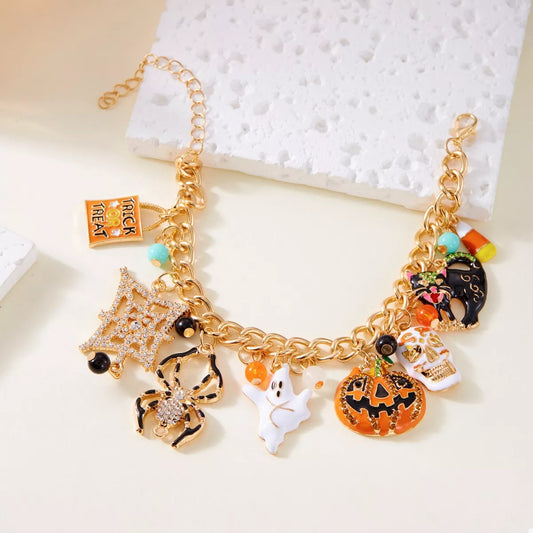 18K Gold-Plated Halloween Theme Bracelet - Tigbul's Variety Fashion Shop