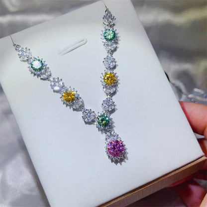 3.5 Carat Moissanite 925 Sterling Silver Necklace - Tigbul's Variety Fashion Shop