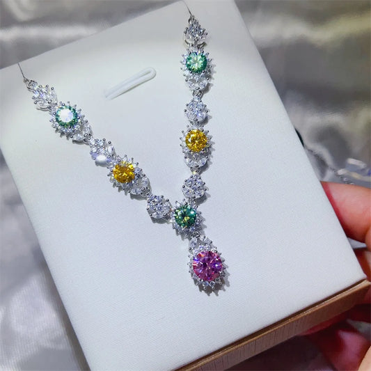 3.5 Carat Moissanite 925 Sterling Silver Necklace - Tigbul's Variety Fashion Shop
