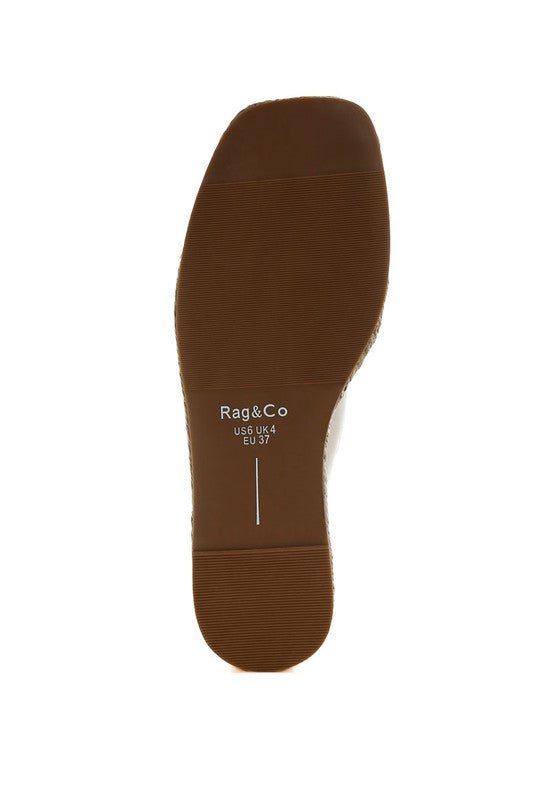 Miova Metallic Buckle Detail Espadrille Flatforms - Tigbul's Variety Fashion Shop