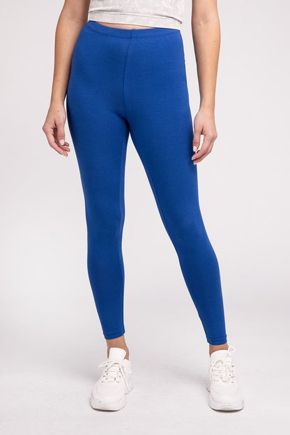 Premium Cotton Full-Length Leggings - Tigbuls Variety Fashion