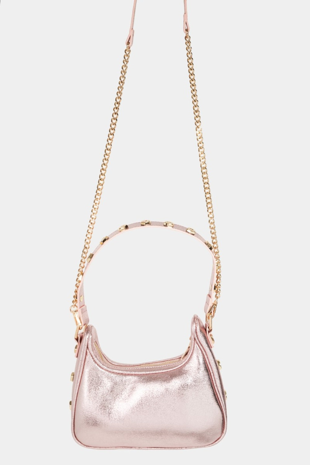 Star Button Trim Pink Hobo Handbag - Tigbul's Variety Fashion Shop