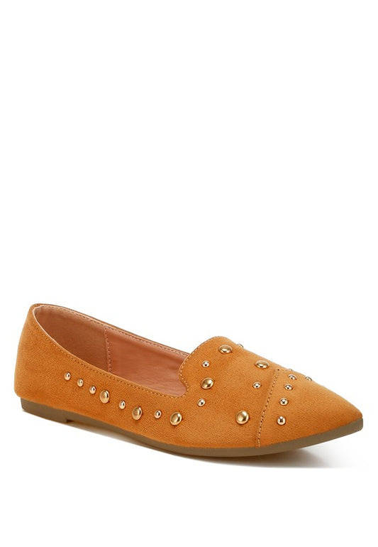 Olesia Stud Emebllished Ballet Flats - Tigbul's Variety Fashion Shop