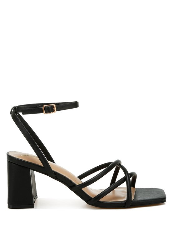 Alyona Low Block Heel Strappy Sandals - Tigbul's Variety Fashion Shop