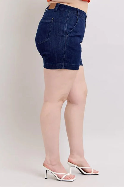 Judy Blue Plus Size High Waist Denim Shorts - Tigbul's Variety Fashion Shop