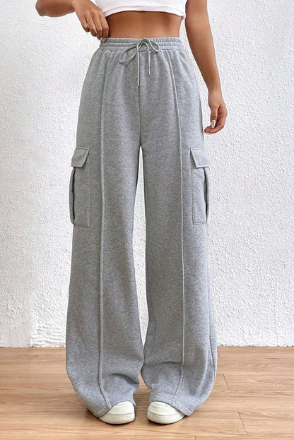 Drawstring High Waist Pants - Tigbul's Variety Fashion Shop