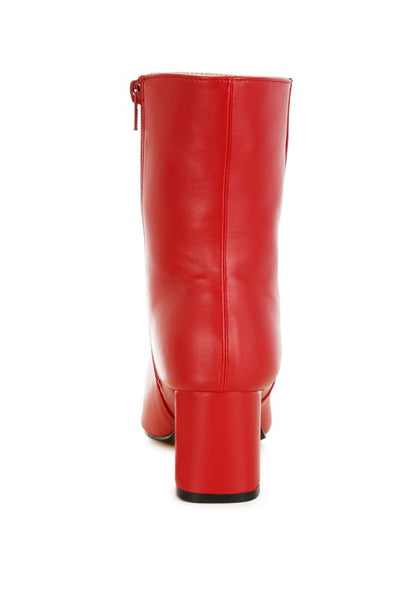 Kaira Metallic Accent Heel High Ankle Boots - Tigbul's Variety Fashion Shop