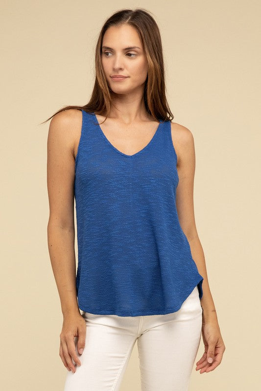 V Neck Sleeveless Cami Top - Tigbul's Variety Fashion Shop