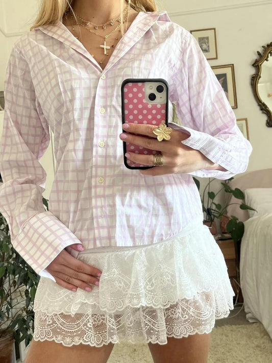 Printed Button-Down Long Sleeve Shirt - Tigbul's Variety Fashion Shop