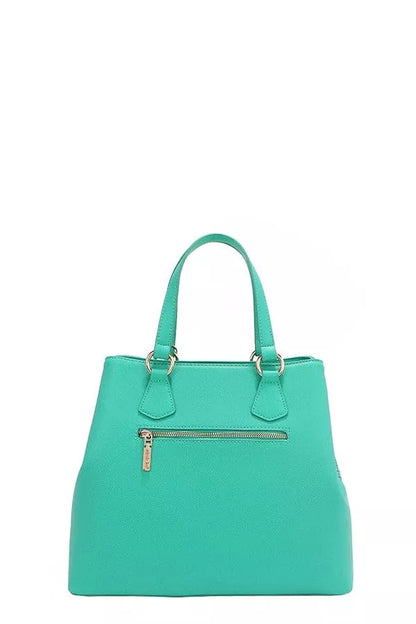 Nicole Lee USA Monogram Pattern Handbag with Rhinestones Decor - Tigbul's Variety Fashion Shop
