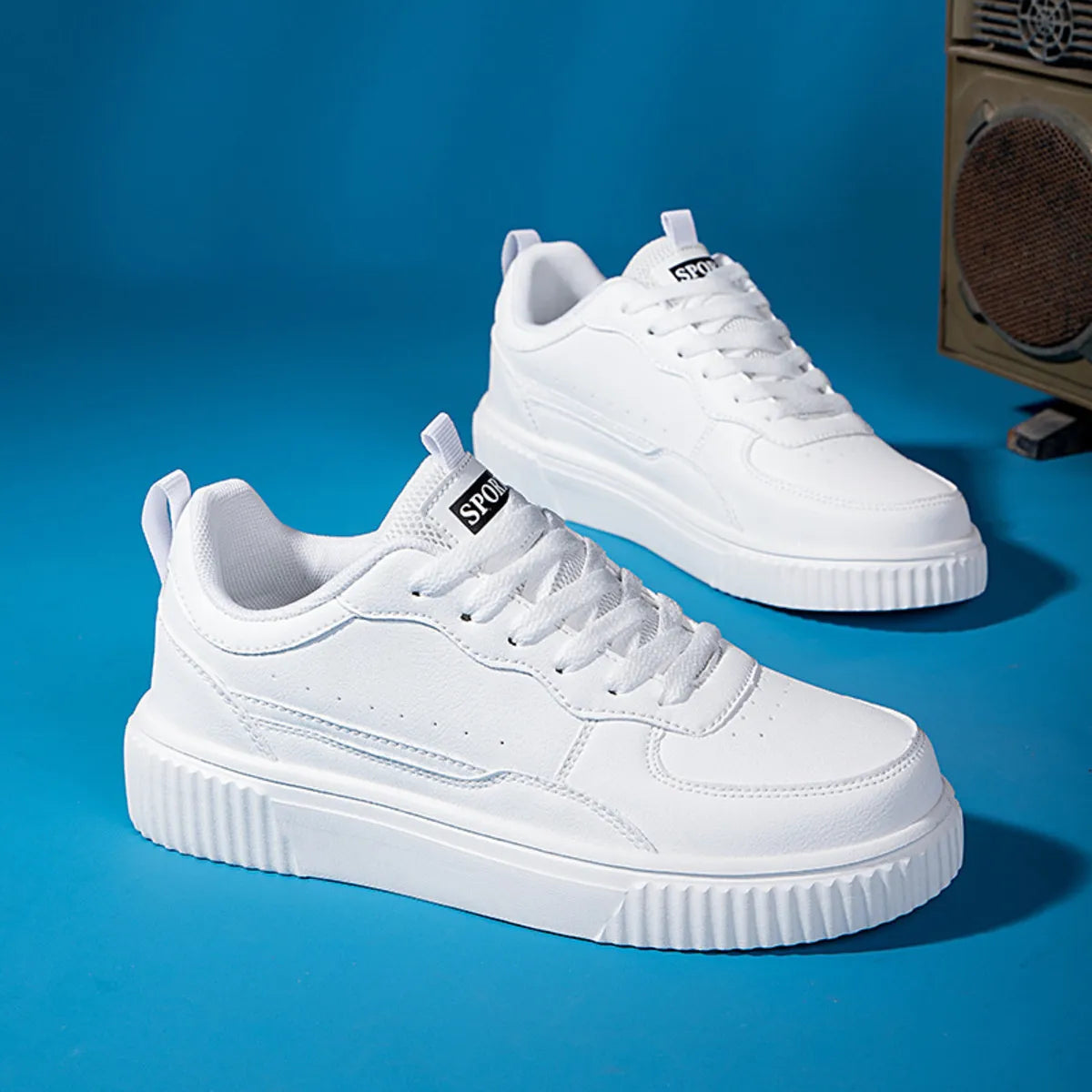 Lace Up Contrast Platform Sneakers - Tigbul's Variety Fashion Shop