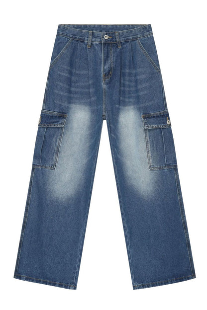Men's Loose Fit Jeans with Pockets - Tigbul's Variety Fashion Shop