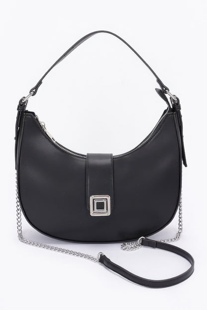 Faux Leather Hobo Bag - Tigbul's Variety Fashion Shop