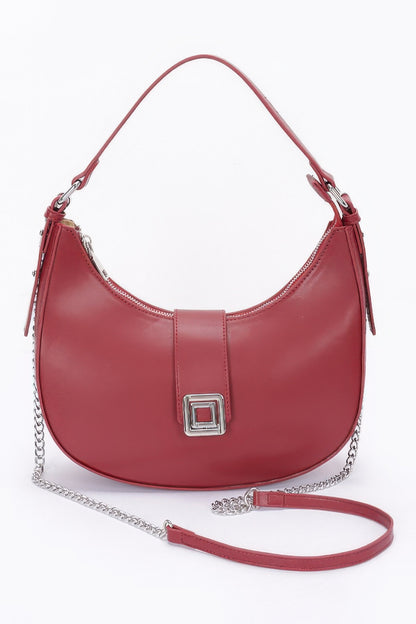 Faux Leather Hobo Bag - Tigbul's Variety Fashion Shop
