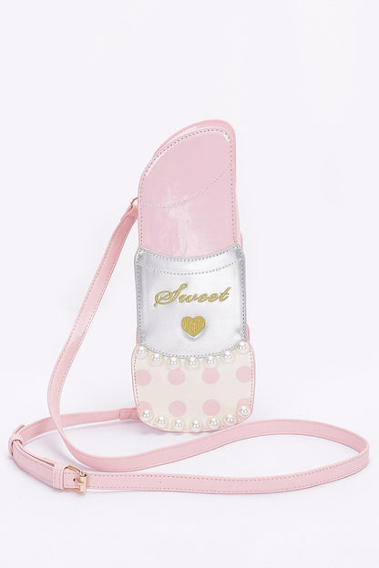 Faux Leather Lipstick Novelty Bag - Tigbul's Variety Fashion Shop