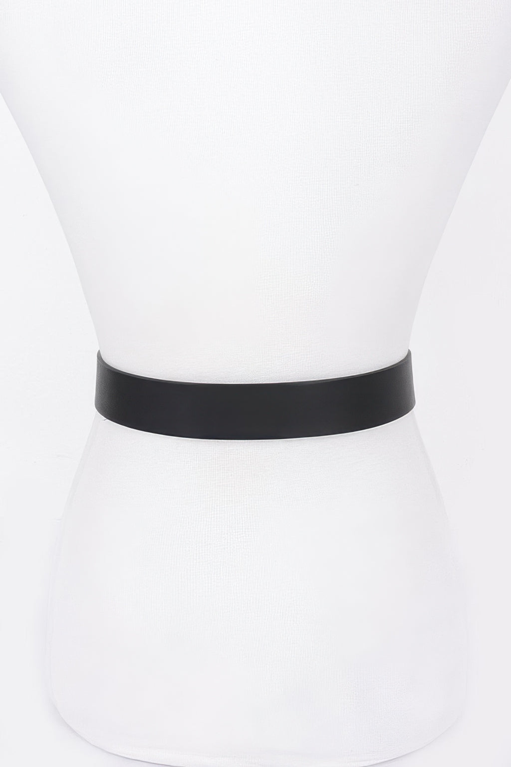 Black plus belt strap, wide faux-leather band