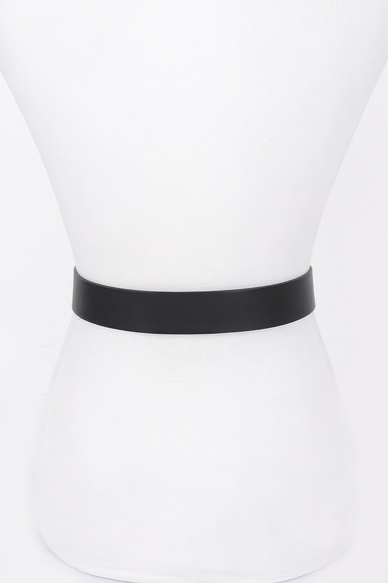 Black plus belt strap, wide faux-leather band