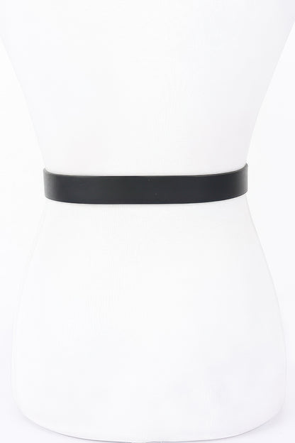 Faux Leather Multi Metal Buckle Belt - Tigbul's Variety Fashion Shop